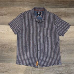 Reverse Threads Men's Multicolor Striped Button Down Shirt